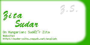 zita sudar business card